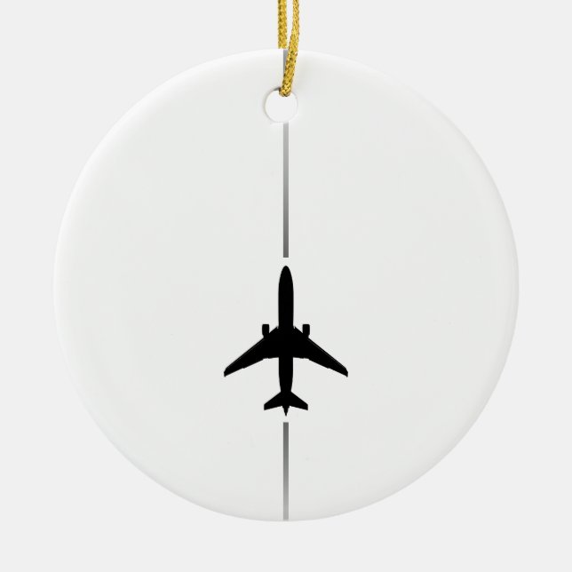 Cerâmica Ornamento de Aviação Minimalista (Frente)