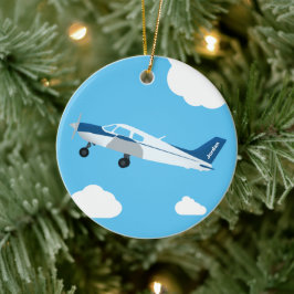 Cerâmica Ornamento de Avião Personalizado Azul