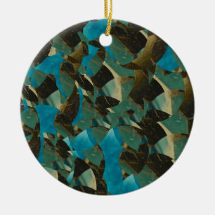 Cerâmica Ornamento de Azul-Mosaico