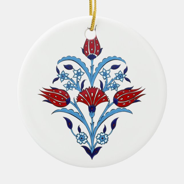 Cerâmica Ornamento de azulejo turco (Frente)