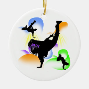 Cerâmica Ornamento de B-Boying
