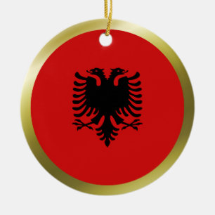 Cerâmica Ornamento de Bandeira da Albânia
