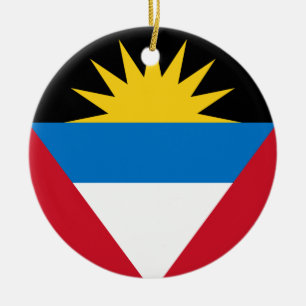 Cerâmica ornamento de bandeira de Antígua e Barbuda