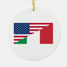Ornamento de Bandeira do Orgulho Americano Italian