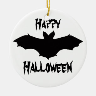 Cerâmica Ornamento de Bat Negro Halloween