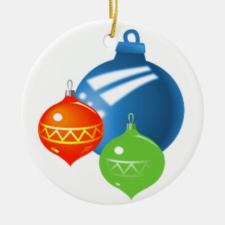 Cerâmica ornamento de baubles de natal