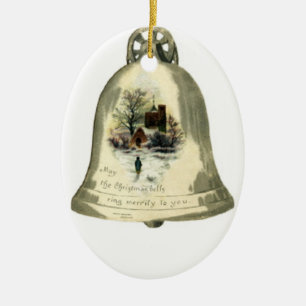 Cerâmica Ornamento de Bell de Natal
