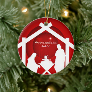 Cerâmica Ornamento de Bíblias Natal