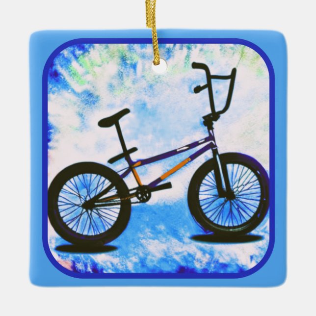 Cerâmica Ornamento de Bike BMX (Frente)