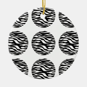 Cerâmica Ornamento de Bolinhas de Impressão Zebra