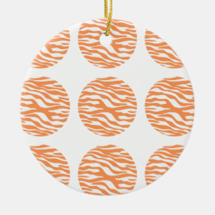 Cerâmica Ornamento de Bolinhas de Impressão Zebra