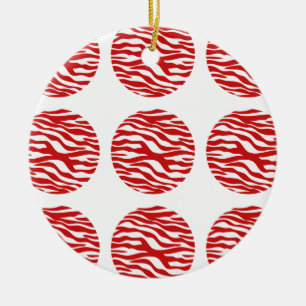 Cerâmica Ornamento de Bolinhas de Impressão Zebra