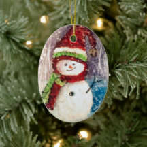 ornamento de boneco de neve