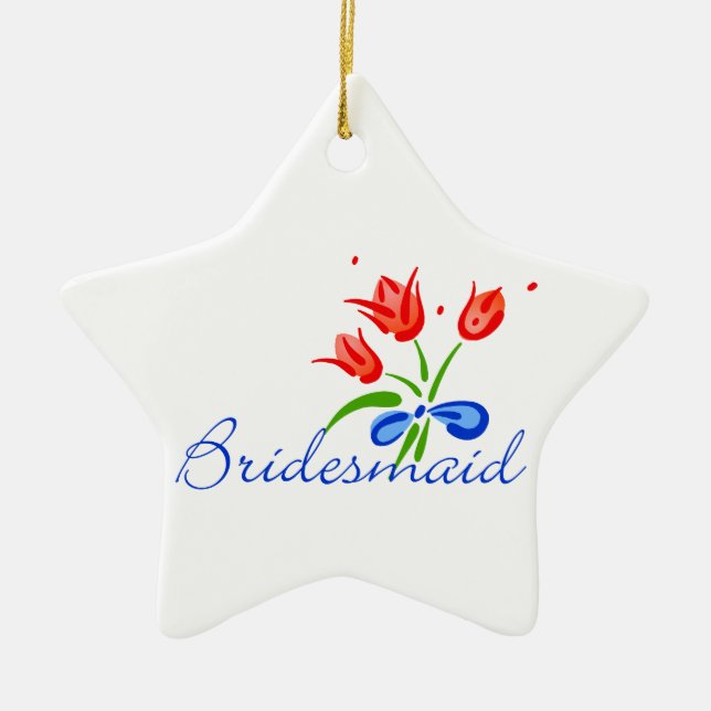 Cerâmica Ornamento de Bridesmaid (Frente)