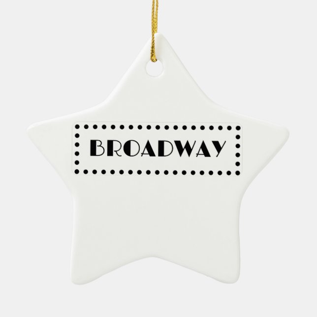 Cerâmica Ornamento de Broadway (Frente)