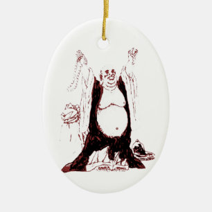 Cerâmica Ornamento de Buda Sortudo