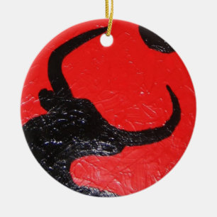 Cerâmica Ornamento de Bull