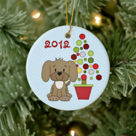 Cerâmica Ornamento de Cachorro de Natal de 1rua de Bebê Per