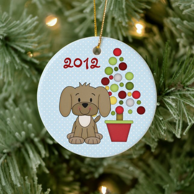Cerâmica Ornamento de Cachorro de Natal de 1rua de Bebê Per (Árvore)