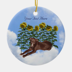 Cerâmica Ornamento de Cães, Flores de Cachorro Negra