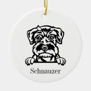 Cerâmica ornamento de cães Miniatura Schnauzer