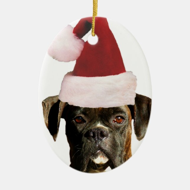 Cerâmica ornamento de cão Boxer (Frente)