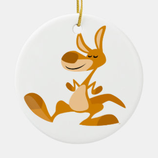 Cerâmica Ornamento de Cartoon Bonito Dançando Canguru