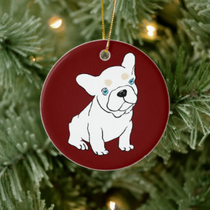 Cerâmica Ornamento de Cartoon de Cãozinho-Cãozinho francês