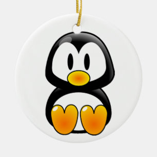 Cerâmica Ornamento de Cartoons de Pinguim
