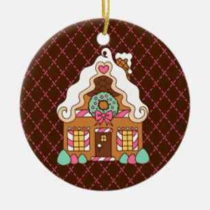 Cerâmica Ornamento de Casa Gingerpão