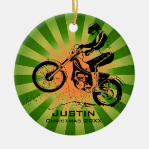 Cerâmica Ornamento de Cavaleiro de Bicicleta Dirt