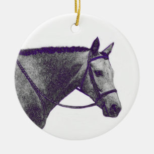 Cerâmica Ornamento de Cavalo Inglês