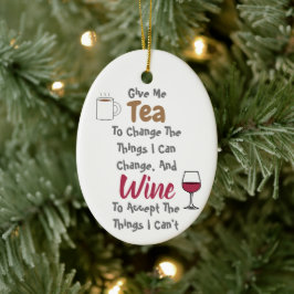 Cerâmica Ornamento De Chá E De Vinho