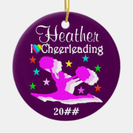 CERÂMICA ORNAMENTO DE CHEERLEADER PERSONALIZADO BONITO