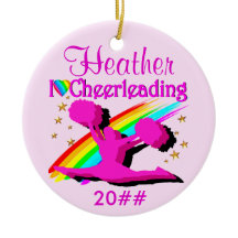 ORNAMENTO DE CHEERLEADER PERSONALIZADO DE TINTA DE