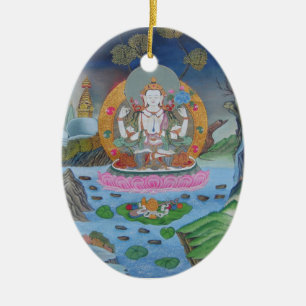 Cerâmica Ornamento de Chenrezig
