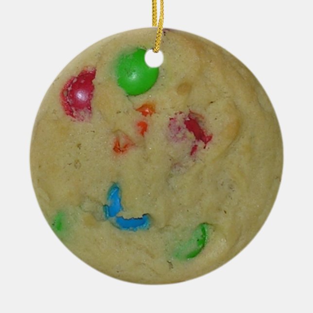 Cerâmica Ornamento de Chocolate Candy Cookie (Frente)