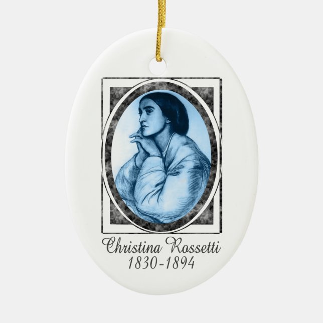 Cerâmica Ornamento de Christina Rossetti (Frente)