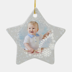 Cerâmica Ornamento de Cinzas de Neve com Folhas de Neve