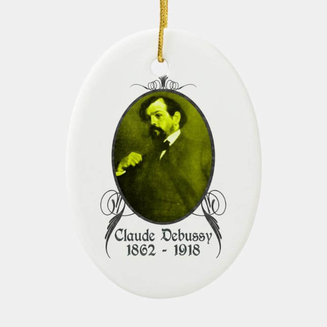 Cerâmica Ornamento de Claude Debussy (Frente)
