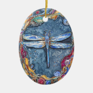 Cerâmica Ornamento de cobre da libélula de PMACarlson