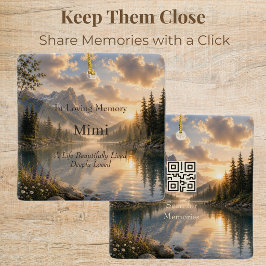 Cerâmica Ornamento de Código QR Memorial Personalizado