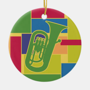 Cerâmica Ornamento de Colorblocks do Euphonium