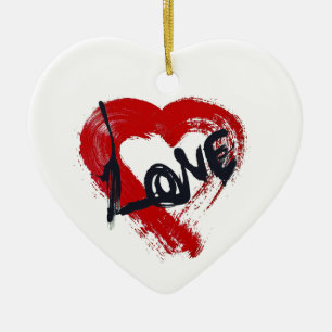 Cerâmica Ornamento de Corações de Amor