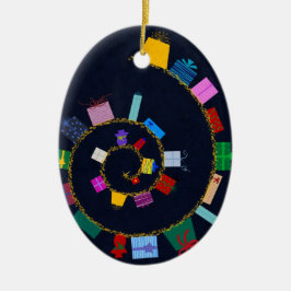 Cerâmica Ornamento de Corda de Presente Rolante