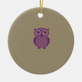 Cerâmica Ornamento de Coruja Roxa