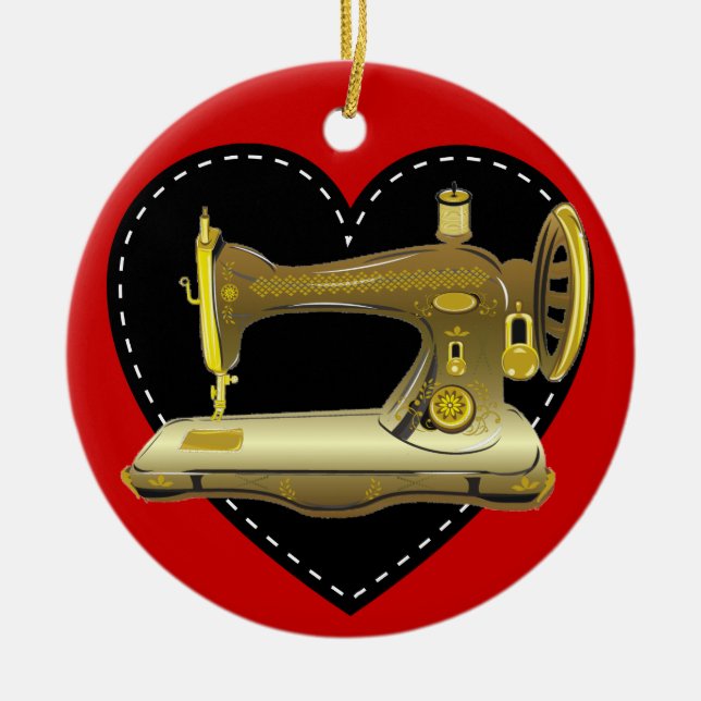 Cerâmica Ornamento de costura - SRF (Frente)