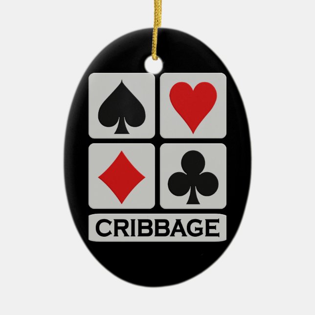 Cerâmica Ornamento de Cribbage (Frente)