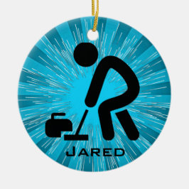 Cerâmica Ornamento de Curling Personalizado