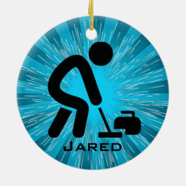 Cerâmica Ornamento de Curling Personalizado